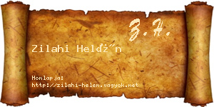 Zilahi Helén névjegykártya