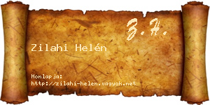 Zilahi Helén névjegykártya
